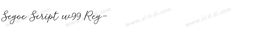 Segoe Script w99 Reg字体转换